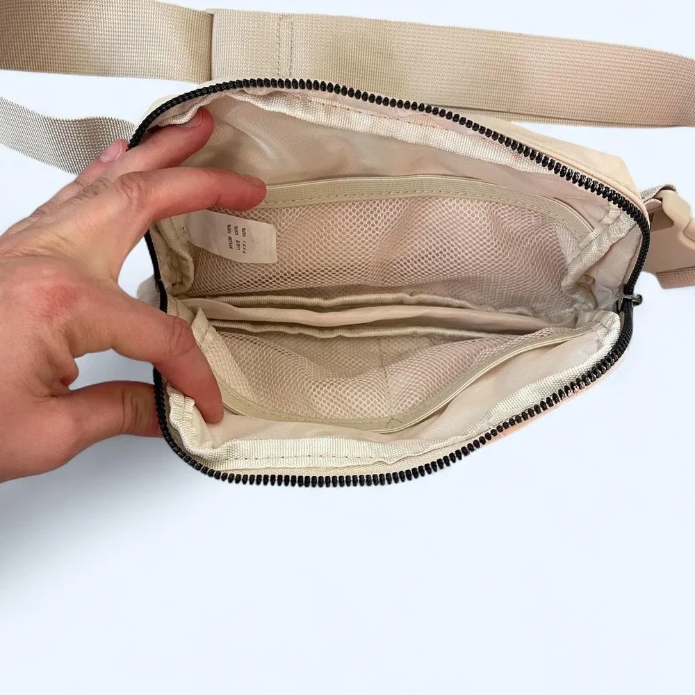 Cream Fanny Pack/Cross Body Bag by Primal Queen